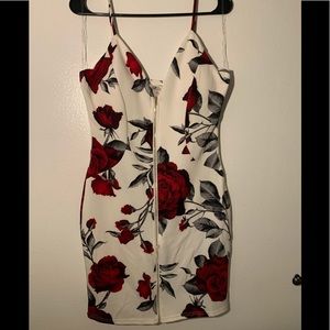 Flowe print zip up dress
